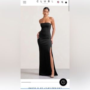 Club L black strapless dress